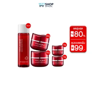 Trylagina 15X Time Reversal Collagen Serum 30 g. x2 + 5g. x2  + ฟรี น้ำตบ 75 ml 1 ขวด